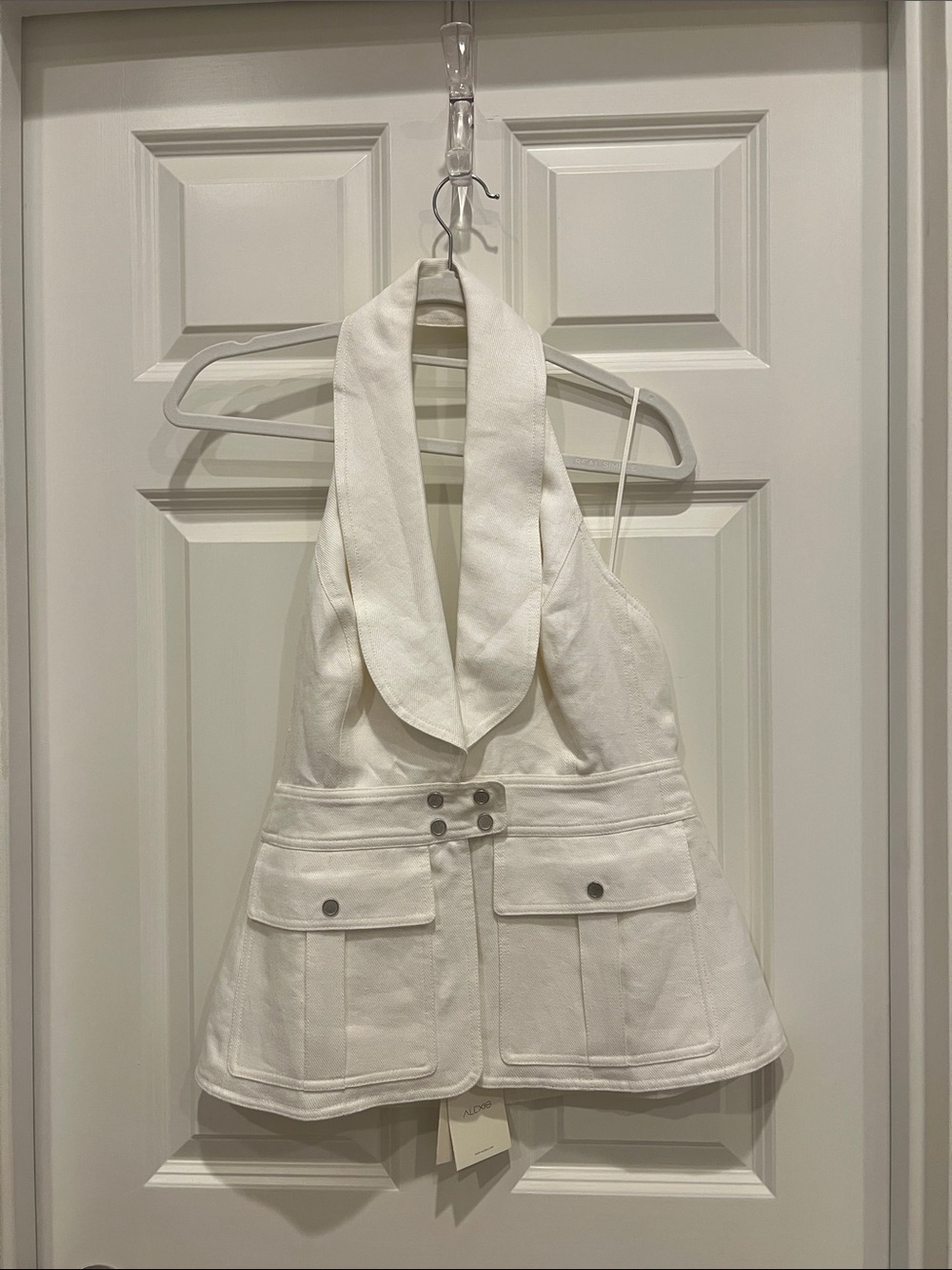 Alexis Off White Halter Vest Top NWT